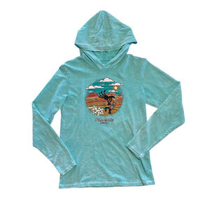 Phoenix AZ Aztec Hoodie Tee Shirt Womens Small Crew Neck Sea Green Southwest